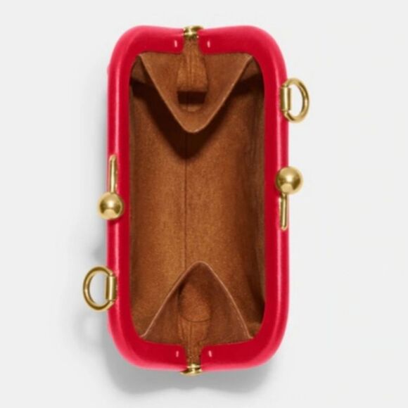 Coach Signature C Kisslock Crossbody Coin Purse - Picture 3 of 8